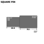 SQUARE PIN P34E/P38E-TP25E/TP32E - P32/36- - Image 2